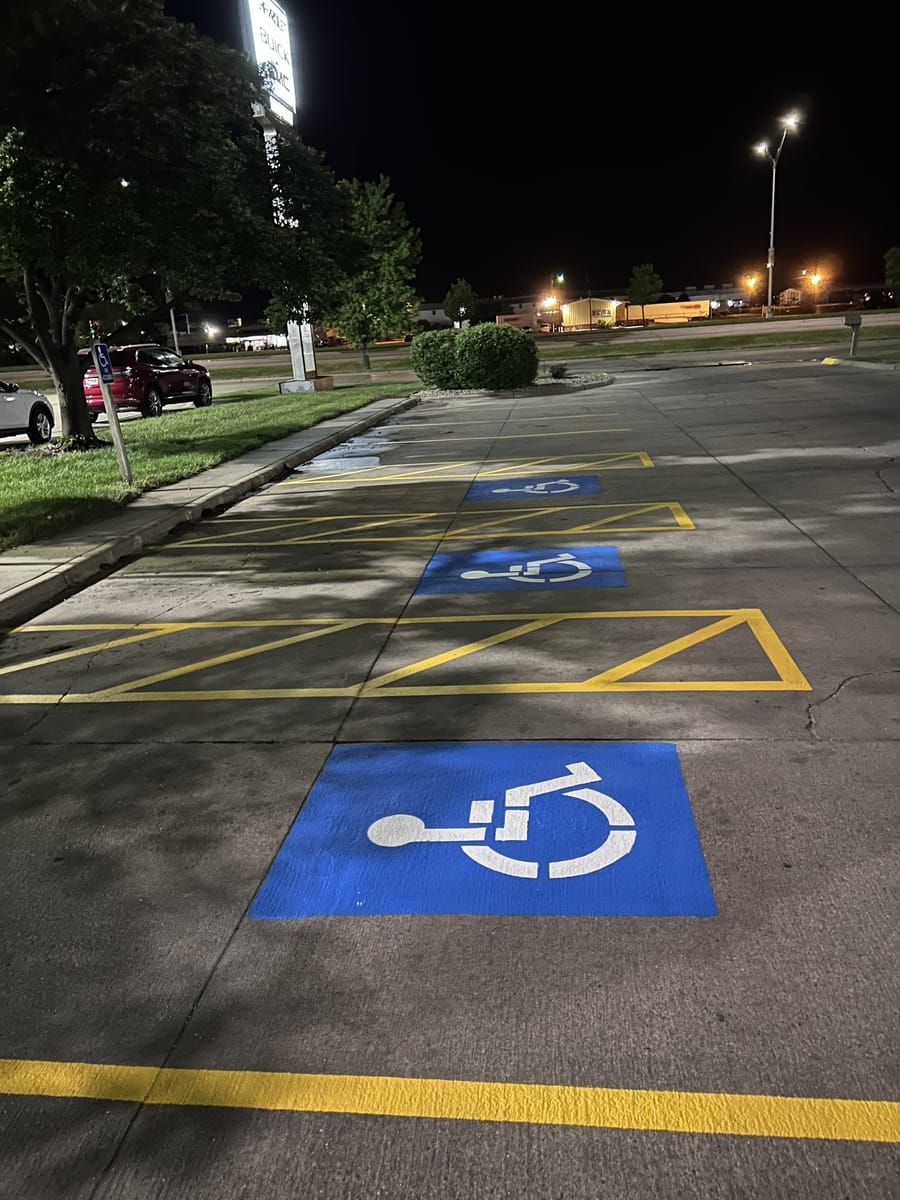 ADA restripe, overnight