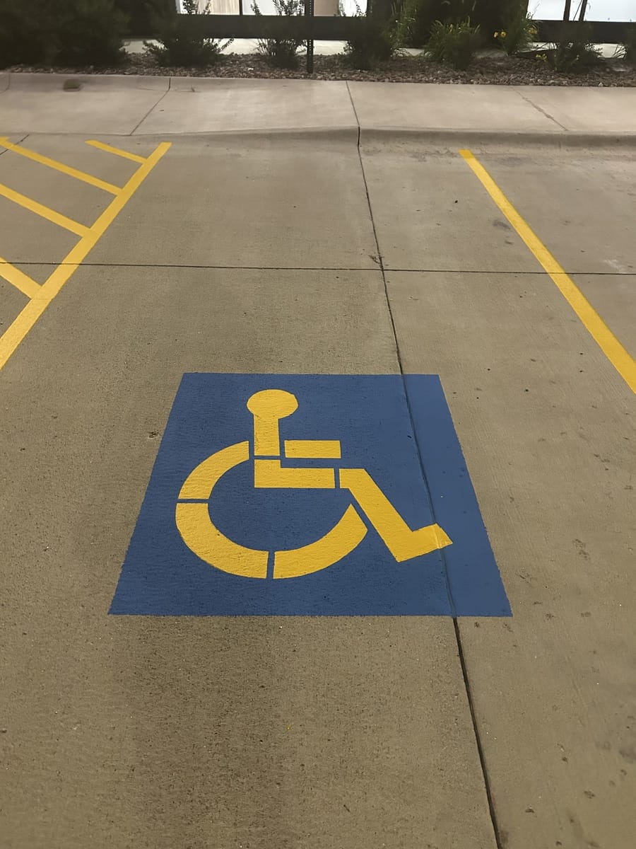Yellow paint at night